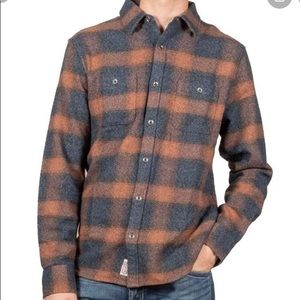 Flag and Anthem Rockingham heathered flannel shirt NWT